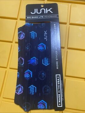 JUNK Big Bang Lite Headband in Black with Blue and Purple Accents